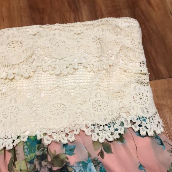 Deb Strapless Floral Dress Size 3 Juniors - Picture 5 of 12